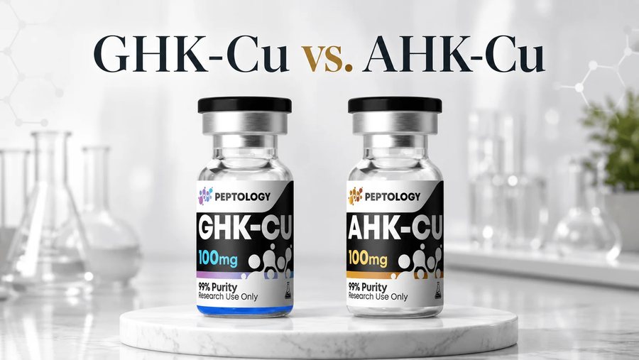 GHK-Cu un AHK-Cu: kāda ir atšķirība starp diviem vara tripeptīdiem