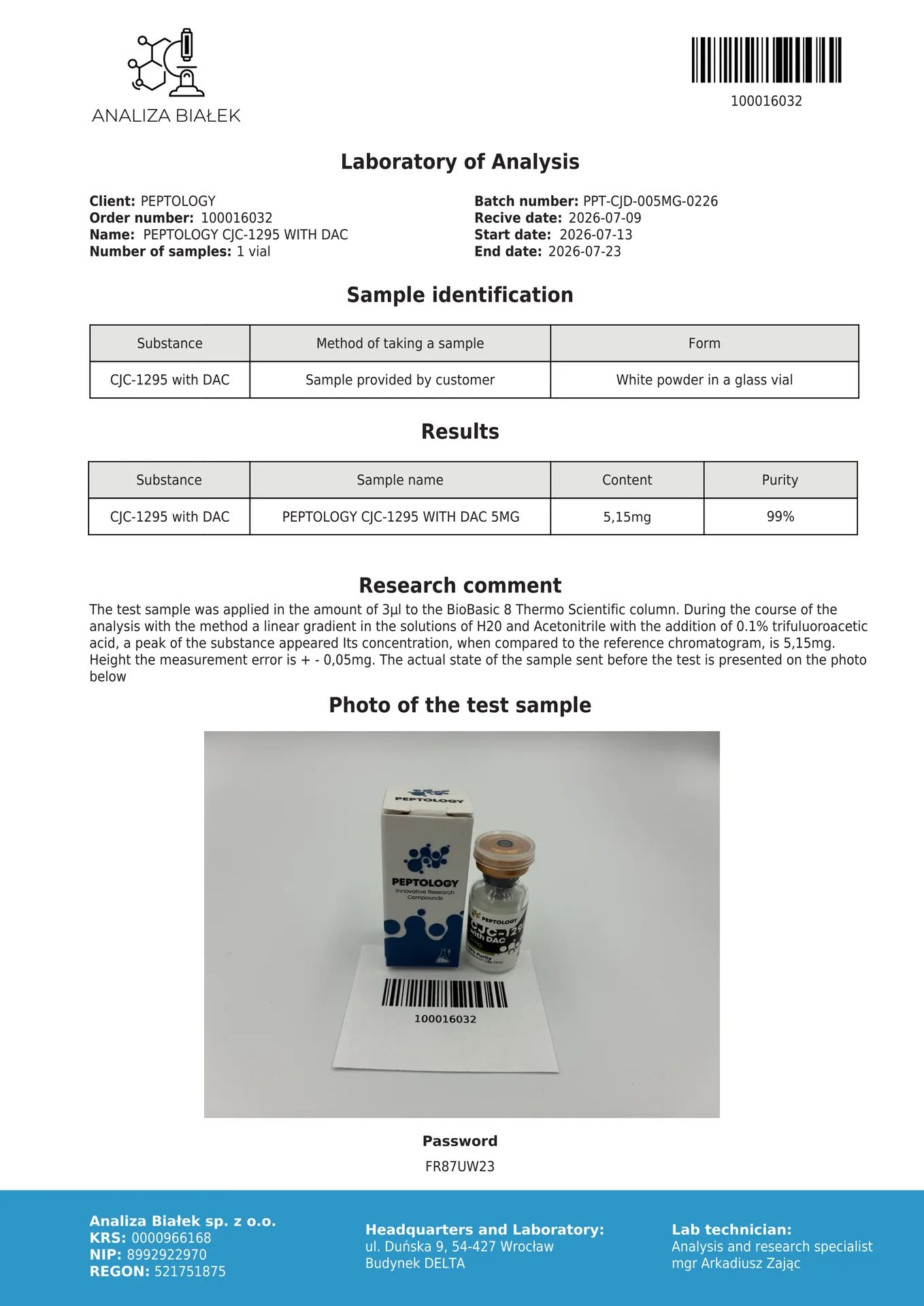 CJC-1295 ar DAC 2mg/5mg – ilgstošas darbības GHRH analogs ar pagarinātu atbrīvošanos – attēls 2