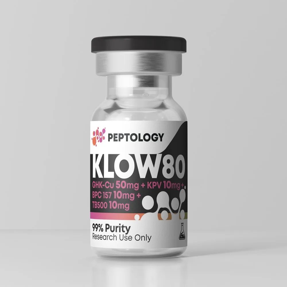 KLOW80 – maisījums: GHK-Cu 50 mg, TB-500, BPC-157 un KPV pa 10 mg