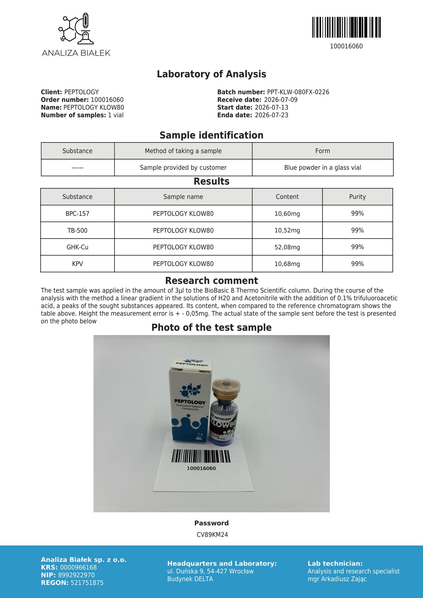 KLOW80 – maisījums: GHK-Cu 50 mg, TB-500, BPC-157 un KPV pa 10 mg – attēls 2